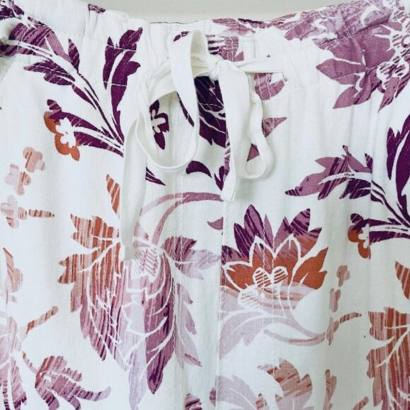 Brand New Pilcro Linen Printed Beach Cargo Pants - Picture 9 of 13